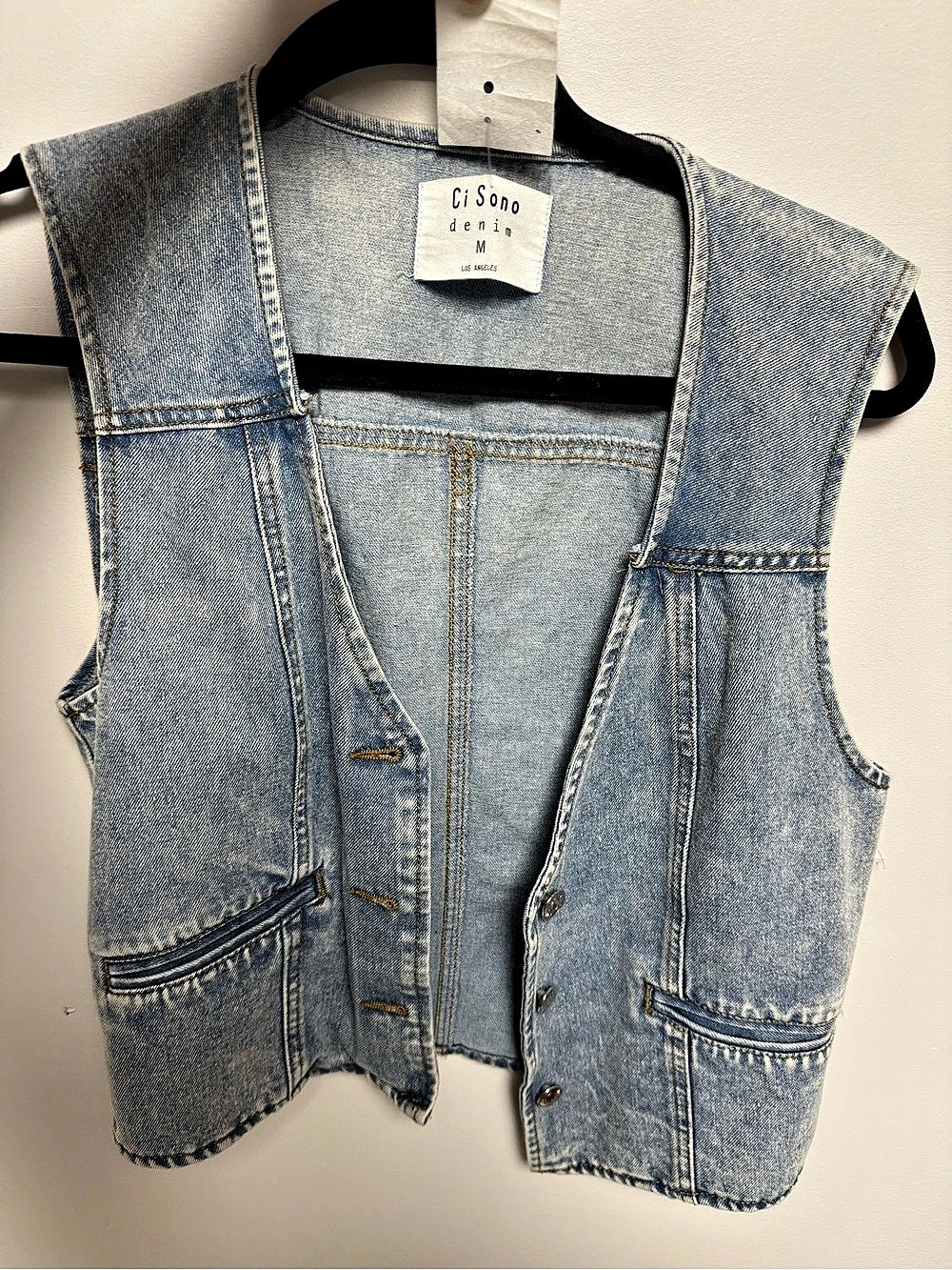 Ci Sono Denim Vest Size Small Like New